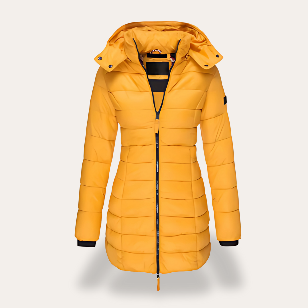 Damen Steppmantel Winterjacke mit Kapuze | Vestea