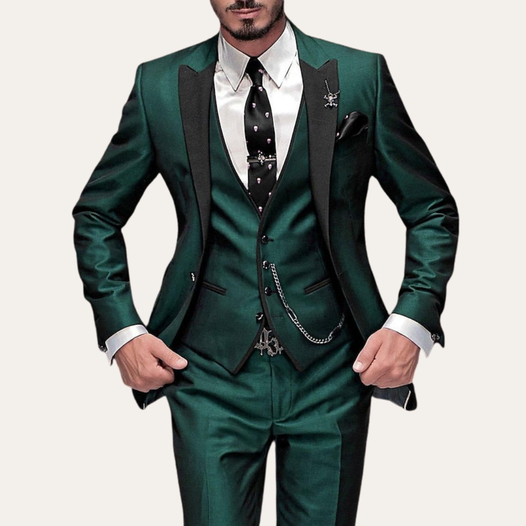 Herren 3-teiliger Anzug Modern Sakko Weste Hose Hochzeit | Vestea