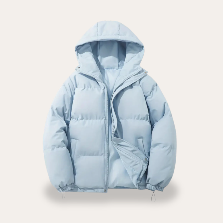 Damen Pufferjacke Nylon Kapuze Winter | Vestea