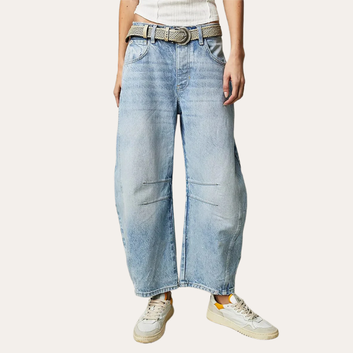 Dame Jeans mit hohem Bund und Taschen | Vestea