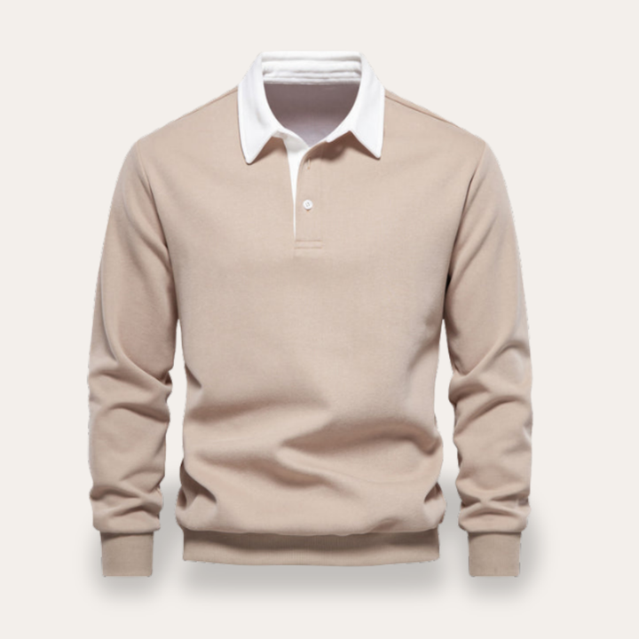 Herren Langarm Polohemd Komfort Fit | Vestea