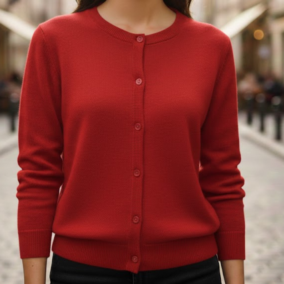 Pull en cachemire boutonné en vison cachemire coupe droite pour femme