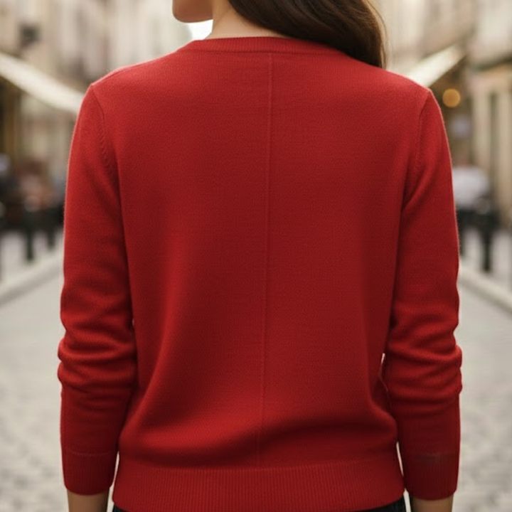 Pull en cachemire boutonné en vison cachemire coupe droite pour femme