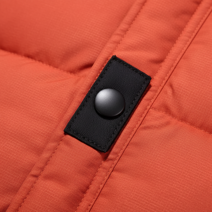 Winter down jacket for men with hood and zipper | Vestea