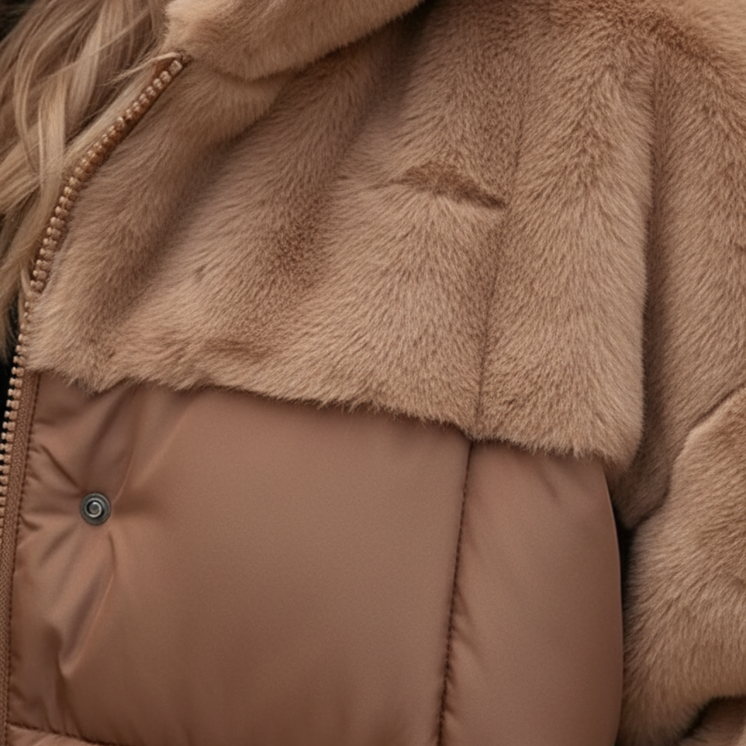 Down jacket for women with hood | Vestea