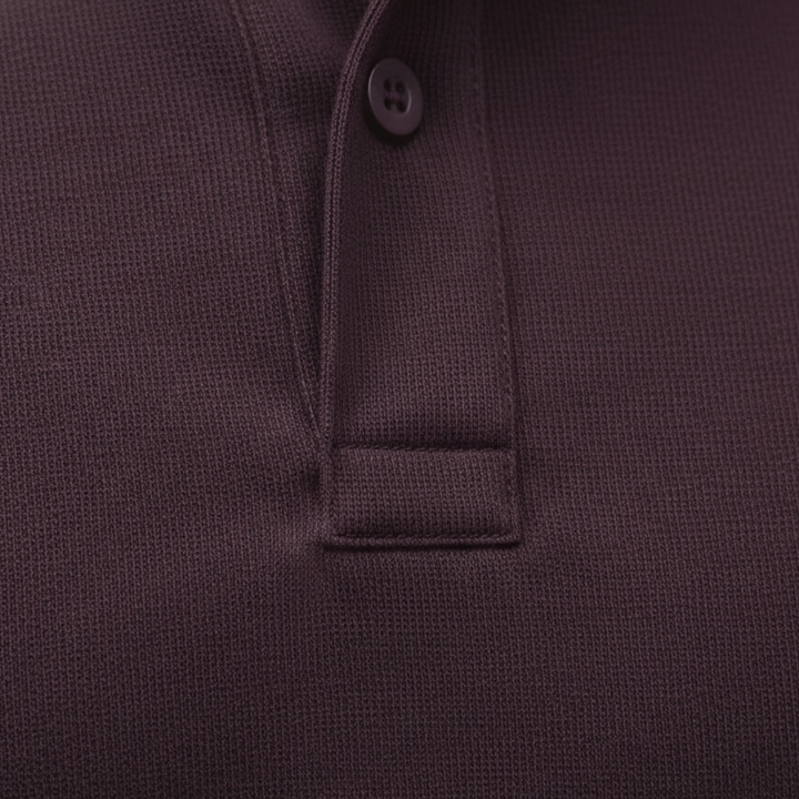 Polo à manches longues pour homme avec bordure contrastante