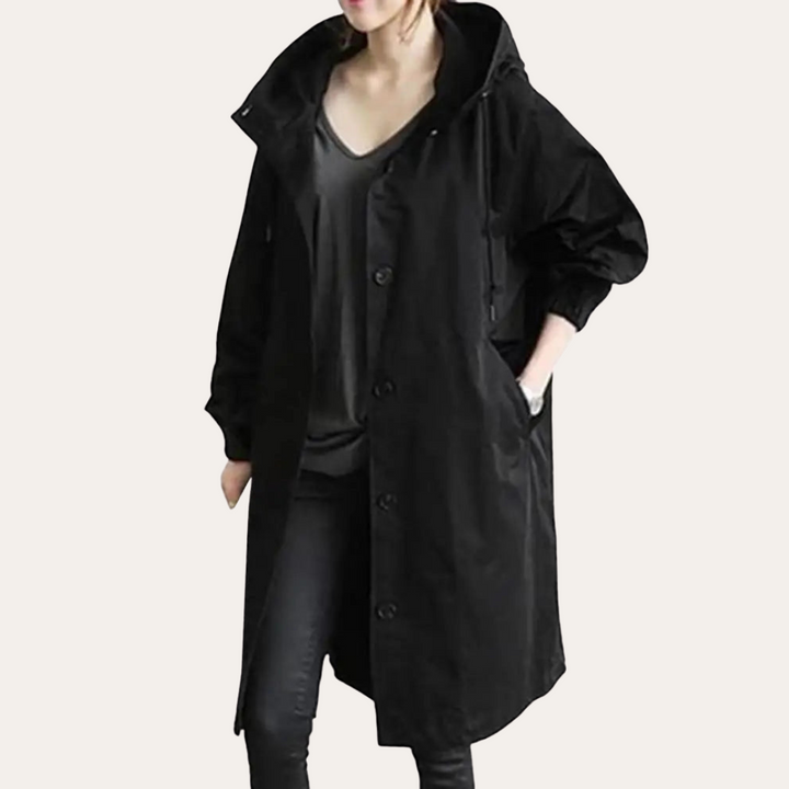 Oversized Trenchcoat für Damen mit Kapuze | Vestea