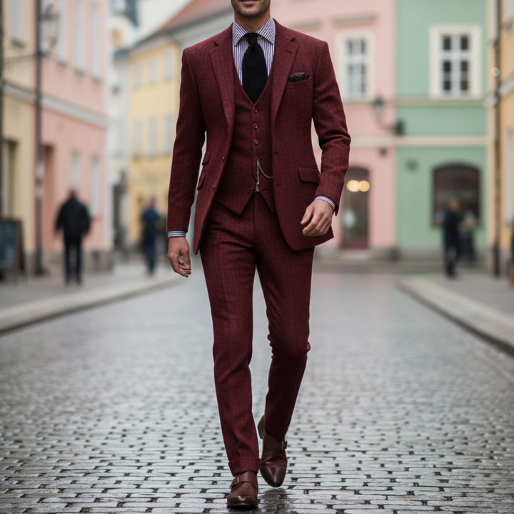 Herrenanzug – 3-teiliger Slim-Fit-Anzug für formelle Anlässe | Vestea