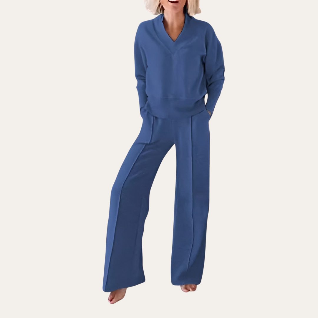 Damen Zweiteiler Lounge Set mit weitem Bein | Vestea