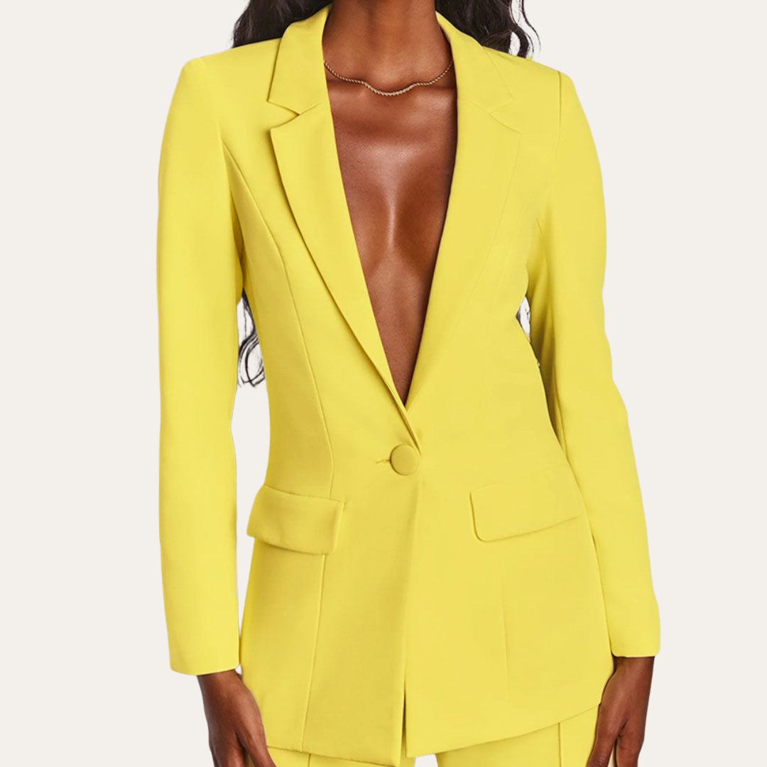 Damen Anzug mit langem Blazer und weiten Hosen | Vestea