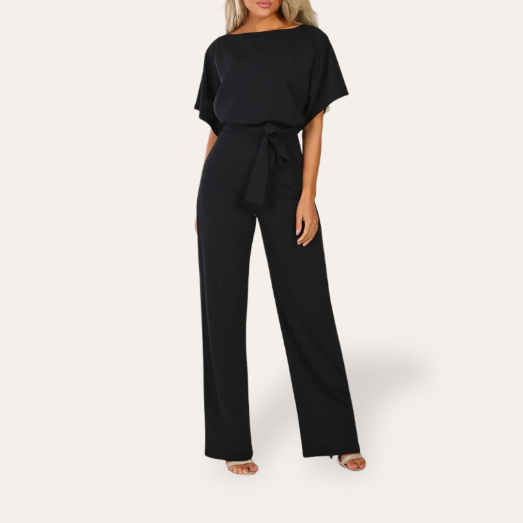 Damen Jumpsuit Elegant mit Gürtel aus Viskose | Vestea