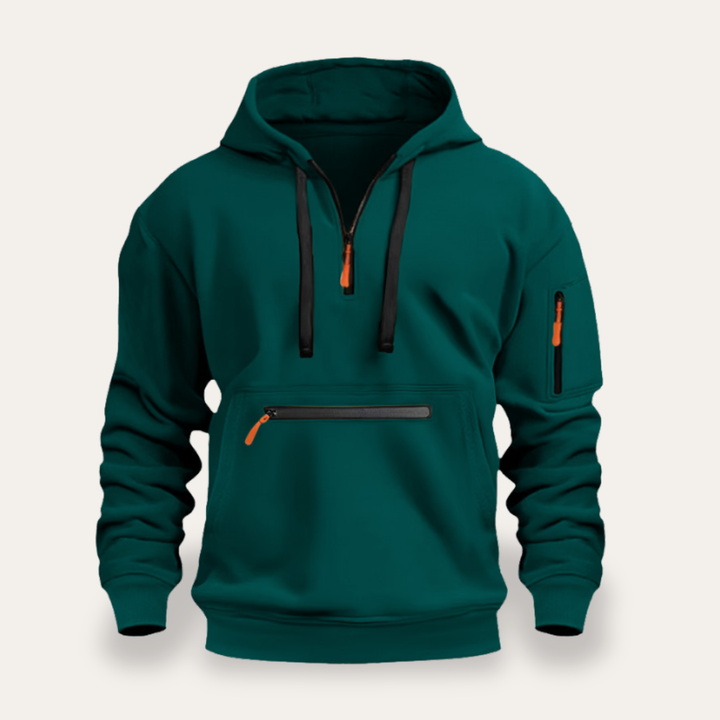 Herren Hoodie mit Reißverschluss Taschen | Vestea