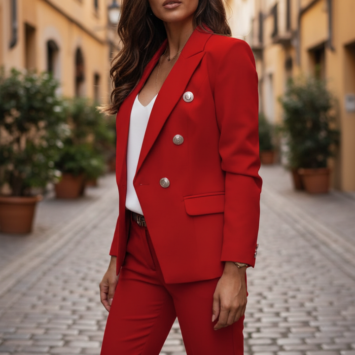 Damen Outfit Set Blazer Hose Elegant | Vestea