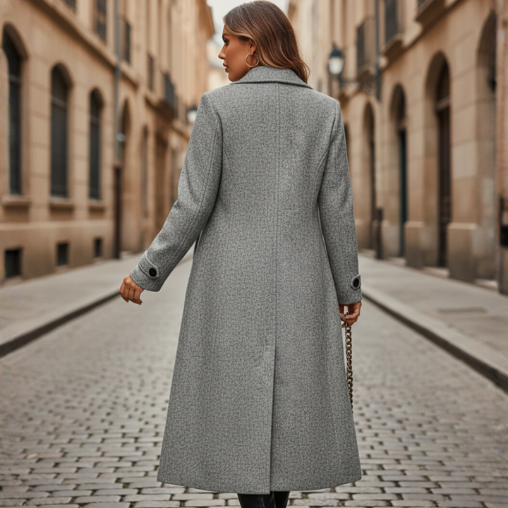 Damen Mantel Lang Polyester Elegant | Vestea