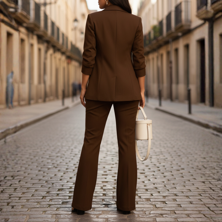 Damenanzug aus Polyester mit Blazer und Hose | Vestea