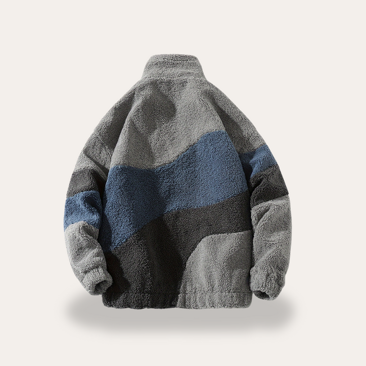 Bunte Fleecejacke mit Reißverschluss für Herren | Vestea