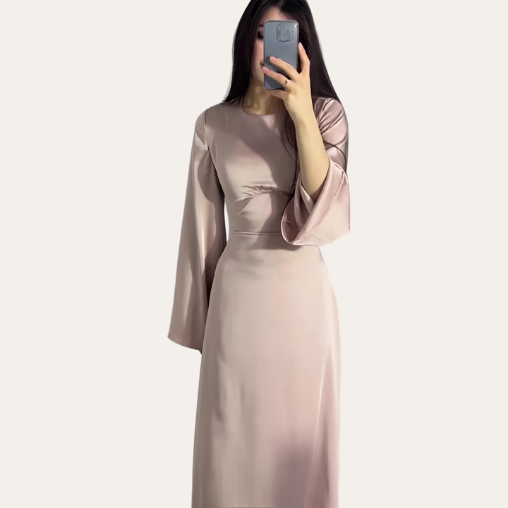 Damen Maxikleid Langarm Elegant Abendmode | Vestea