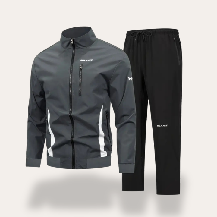 Sportliches Set für Herren Windbreaker Jacke und Jogginghose aus leichtem Material | Vestea