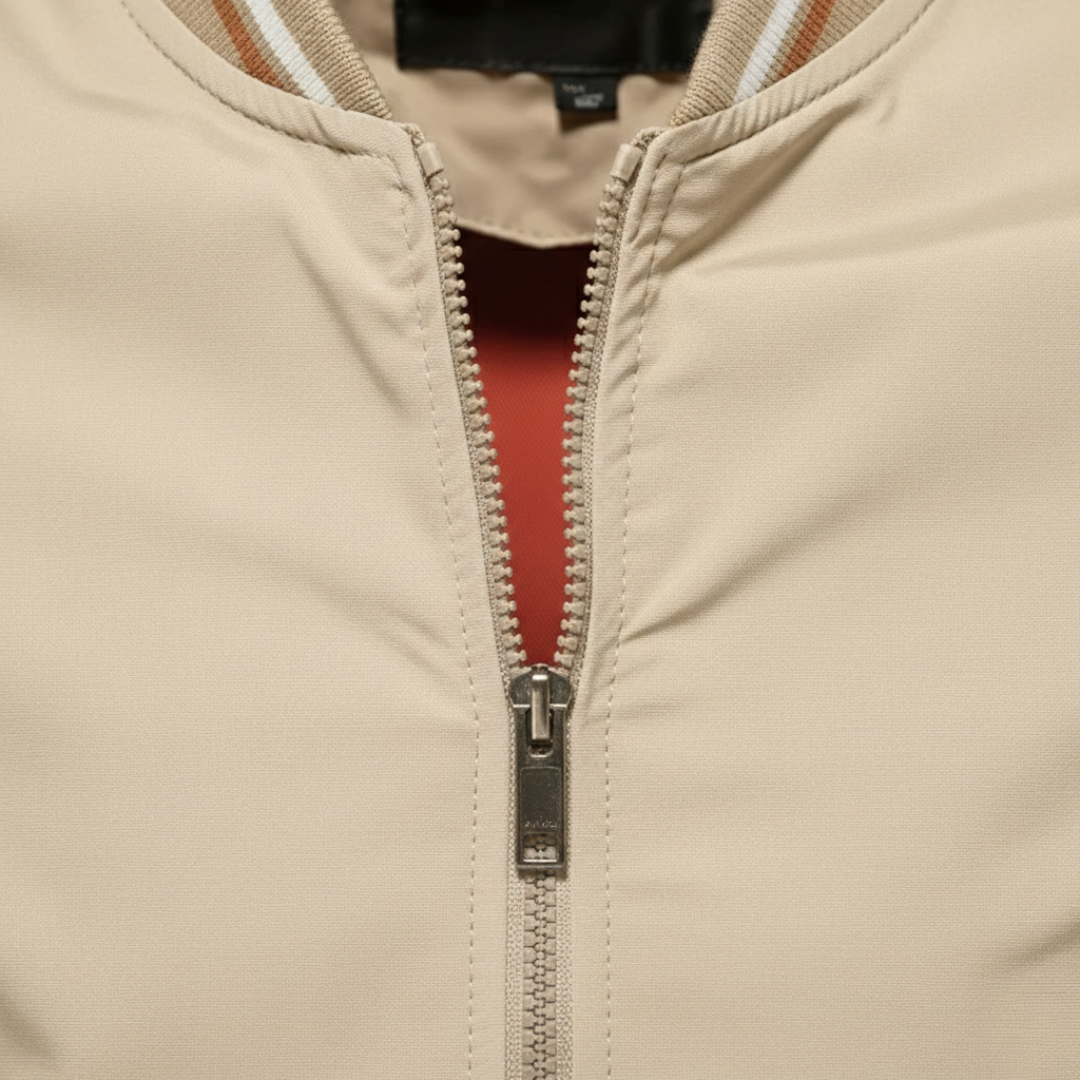 Chaqueta corta con cremallera ligera para hombre