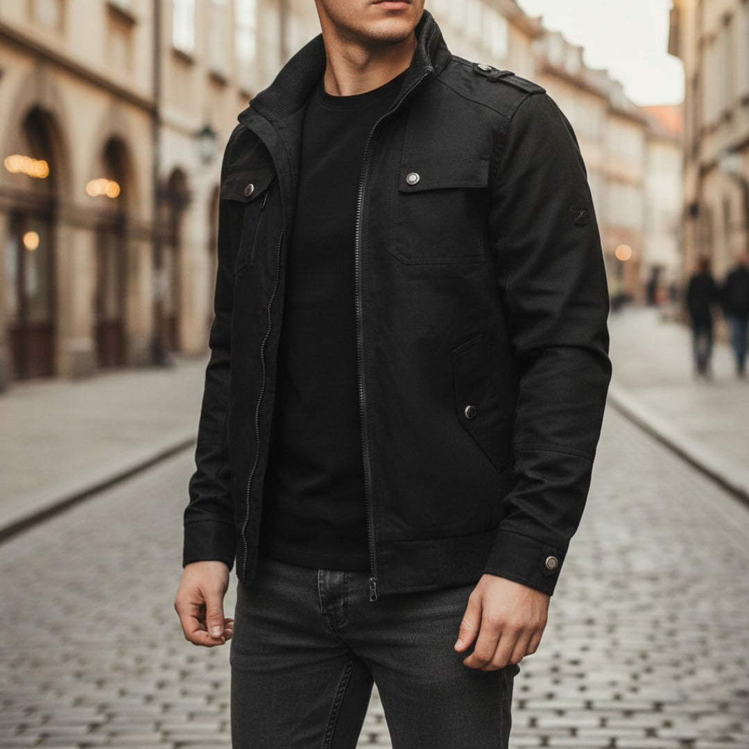 Herren Bomberjacke mit Reißverschluss winddicht lässig | Vestea