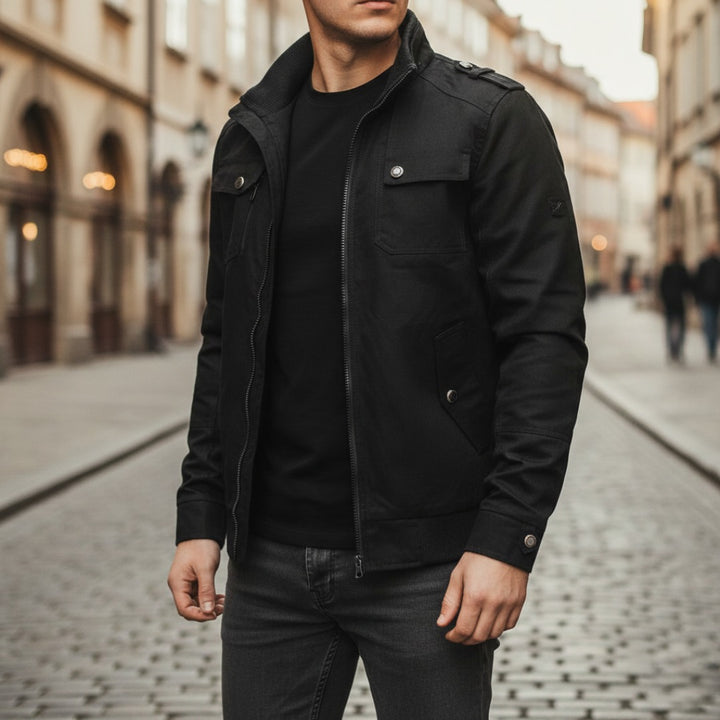 Herren Bomberjacke mit Reißverschluss winddicht lässig | Vestea