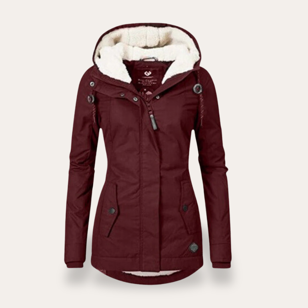Damen Winterjacke wasserdicht mit Fleecefutter und Kapuze – verschiedene Farben | Vestea