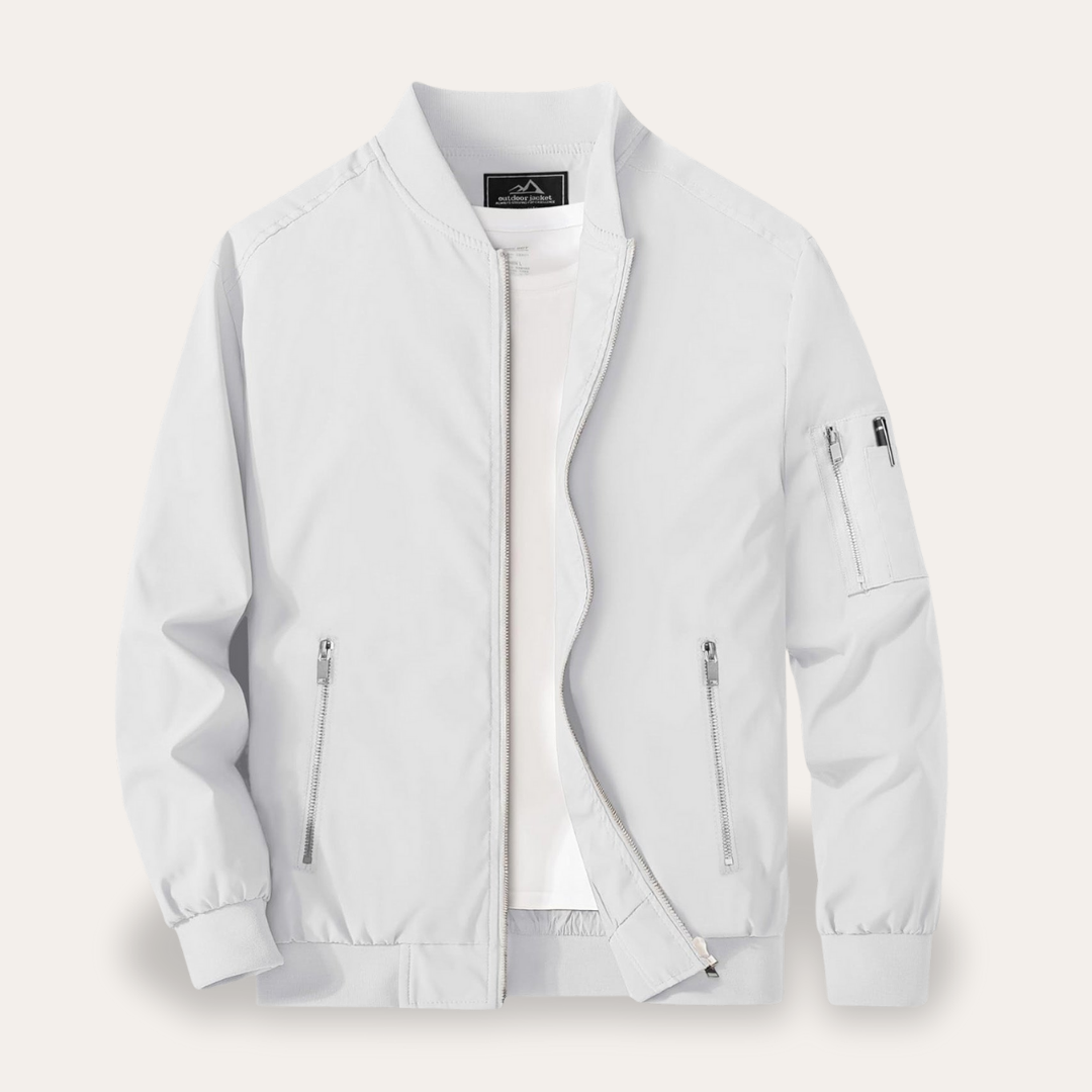 Herren Bomberjacke mit Reißverschluss Taschen Freizeitjacke | Vestea