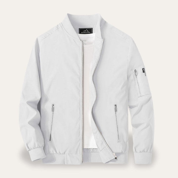 Herren Bomberjacke mit Reißverschluss Taschen Freizeitjacke | Vestea