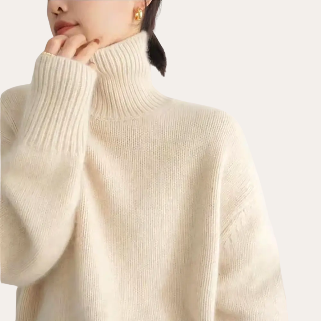Damen Rollkragenpullover aus Strick | Vestea