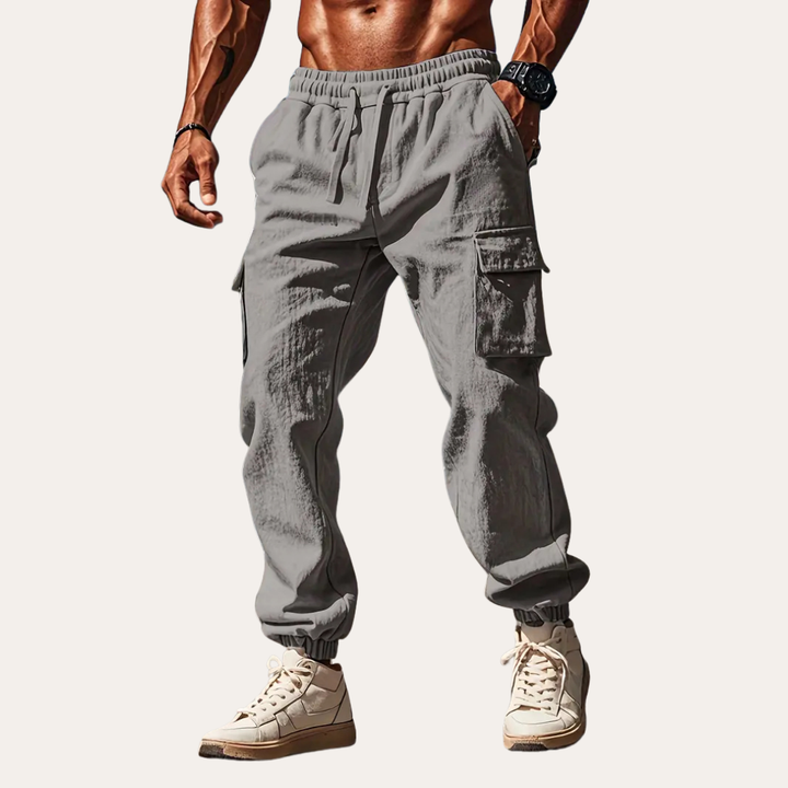 Herren Leinen Cargo Hose Atmungsaktive Sommerhose für Männer | Vestea
