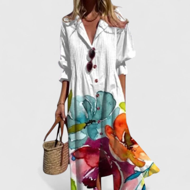 Vestido de mujer estilo bohemio manga corta