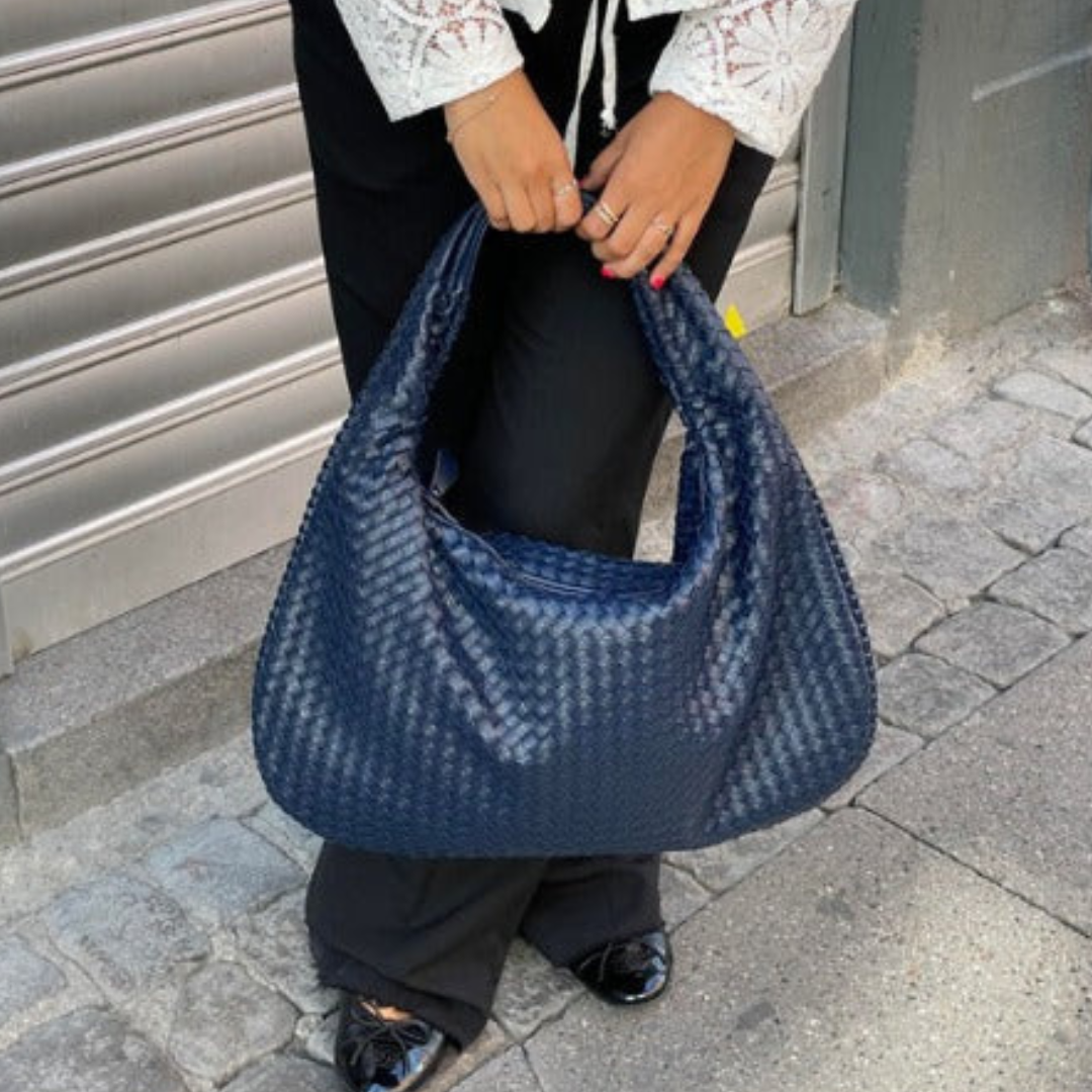 Vestea |  Damen Geflochtene Leder Hobo-Tasche