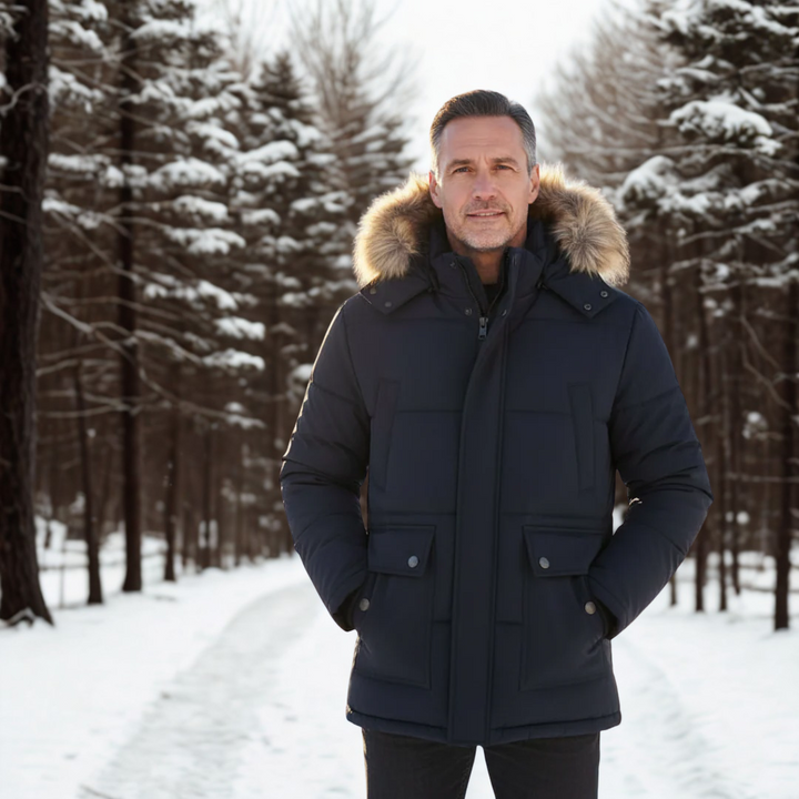 Herren Parka mit Faux-Fell-Futter | Vestea
