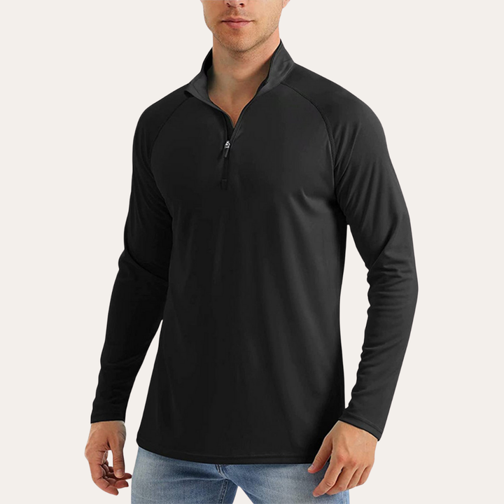 Herren Langarm Funktionsshirt mit Reißverschluss | Vestea