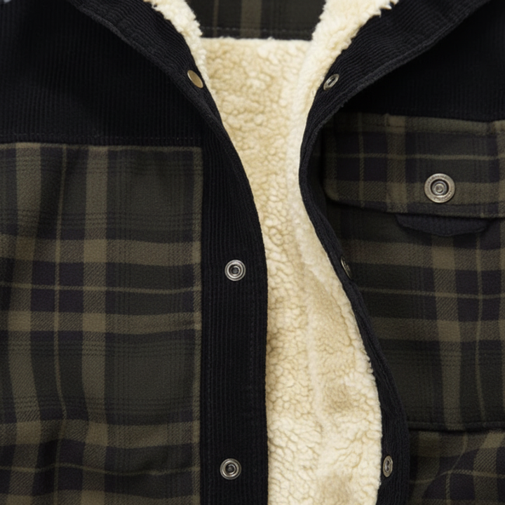 Herren Flanelljacke mit Fleece | Vestea