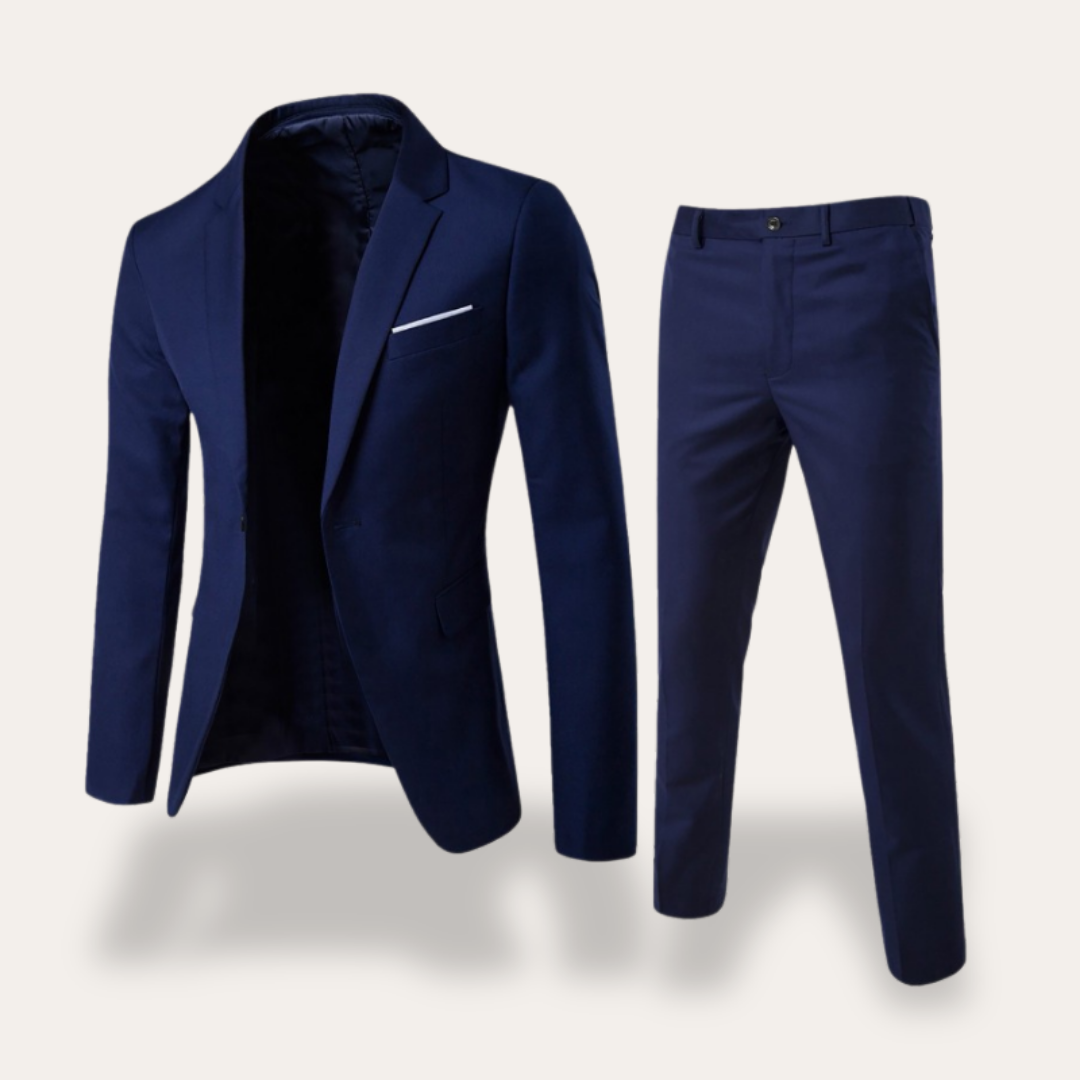 Herren Anzug Zweiteilig Jacke Hose Slim Fit | Vestea