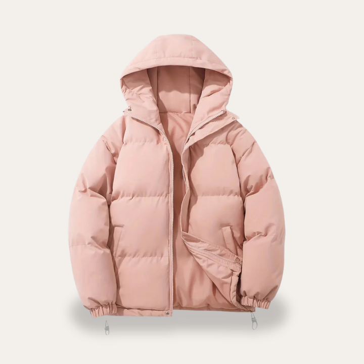 Damen Pufferjacke Nylon Kapuze Winter | Vestea