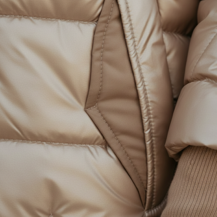 Damen Steppmantel Lang mit Kapuze | Vestea