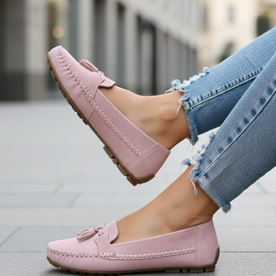 Zapatos ortopédicos para mujer con plantilla acolchada y diseño sin cordones
