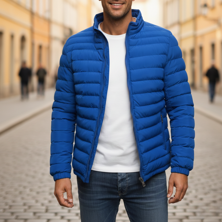 Gesteppte Herren-Winterjacke mit Fleecefutter, modische Outdoorjacke | Vestea