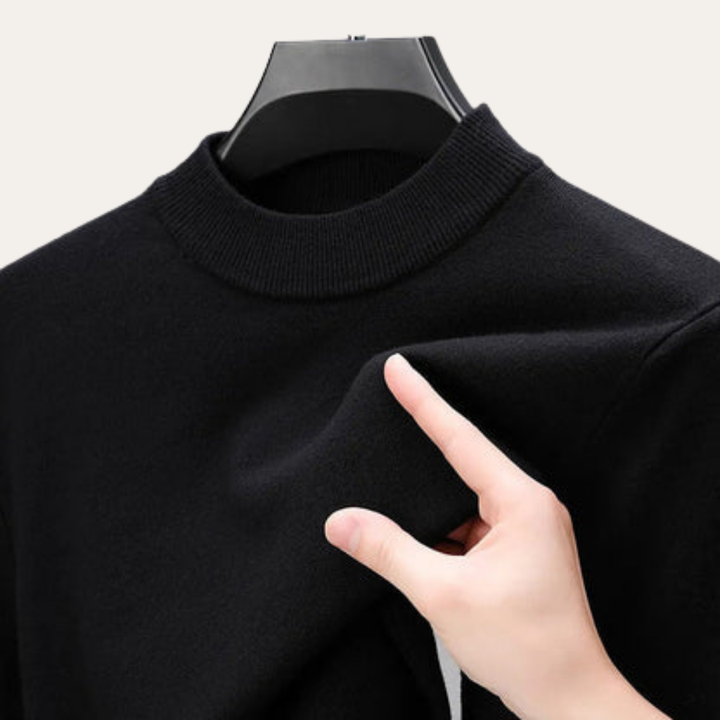 Herren Pullover Rundhals Langarm Basic | Vestea