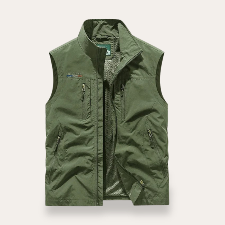 Herren Outdoor Weste mit Reißverschluss und Taschen | Vestea
