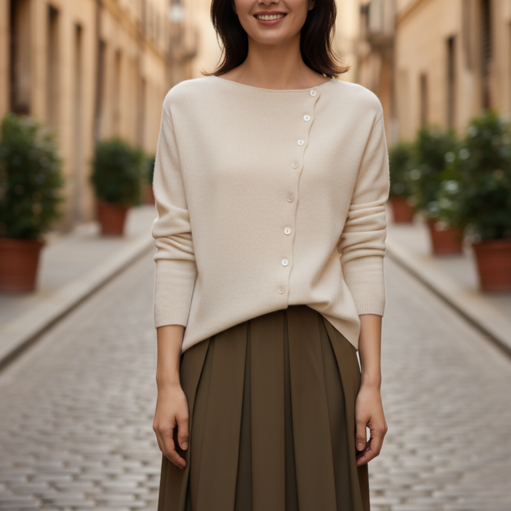 Damen Cardigan Asymmetrisch | Vestea