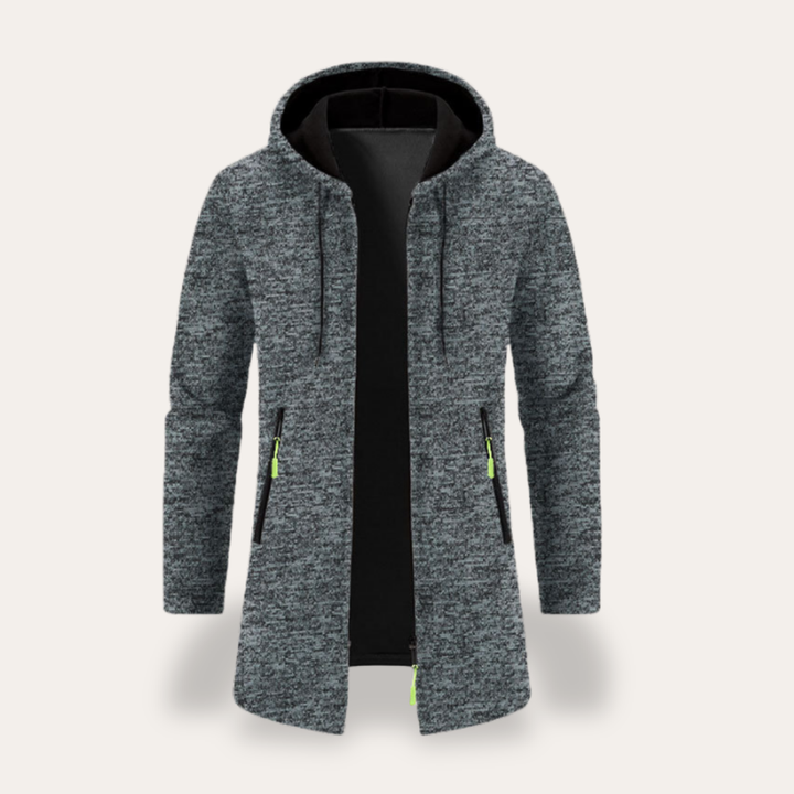Herren Kapuzenjacke Langarm Mit Reißverschluss Freizeit | Vestea