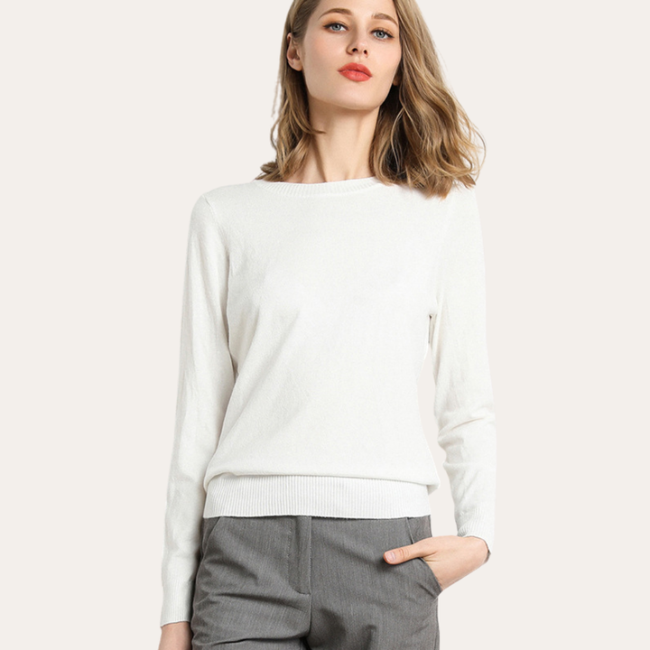Damen Kaschmir Rundhals Pullover Strickmode | Vestea