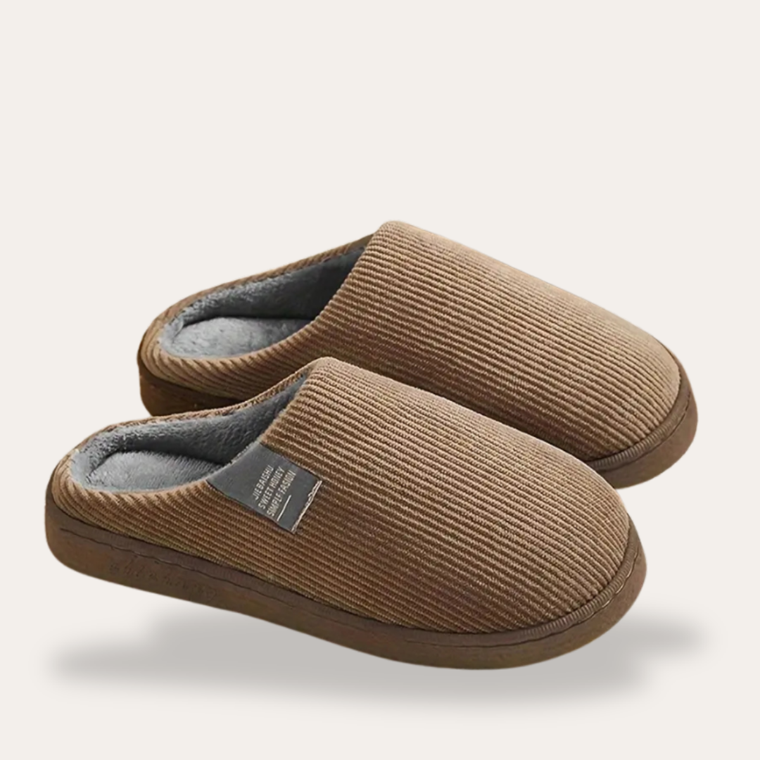 Orthopädische Hausschuhe mit Ripp-Design für Damen | Vestea