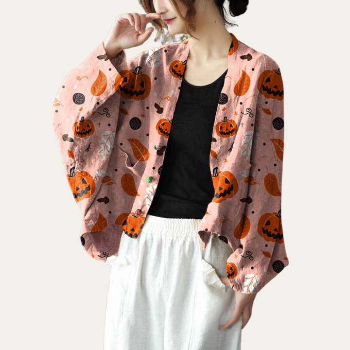 Damen Leinen Bluse Kimono Style Oversize Cardigan Langarm Jacke | Vestea