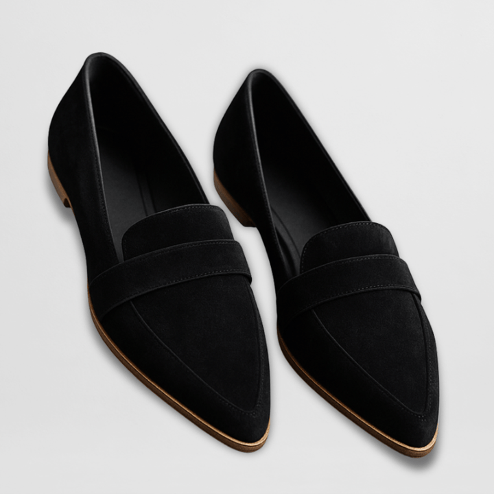 Mocassins orthopédiques pour femmes en suède doux, à enfiler, semelle intérieure rembourrée, semelle légère