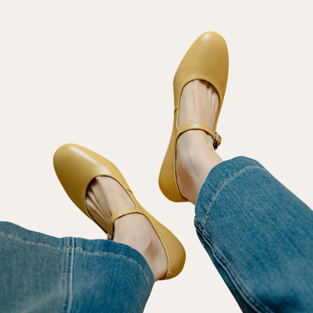 Orthopädische Pumps mit Blockabsatz für Damen | Vestea