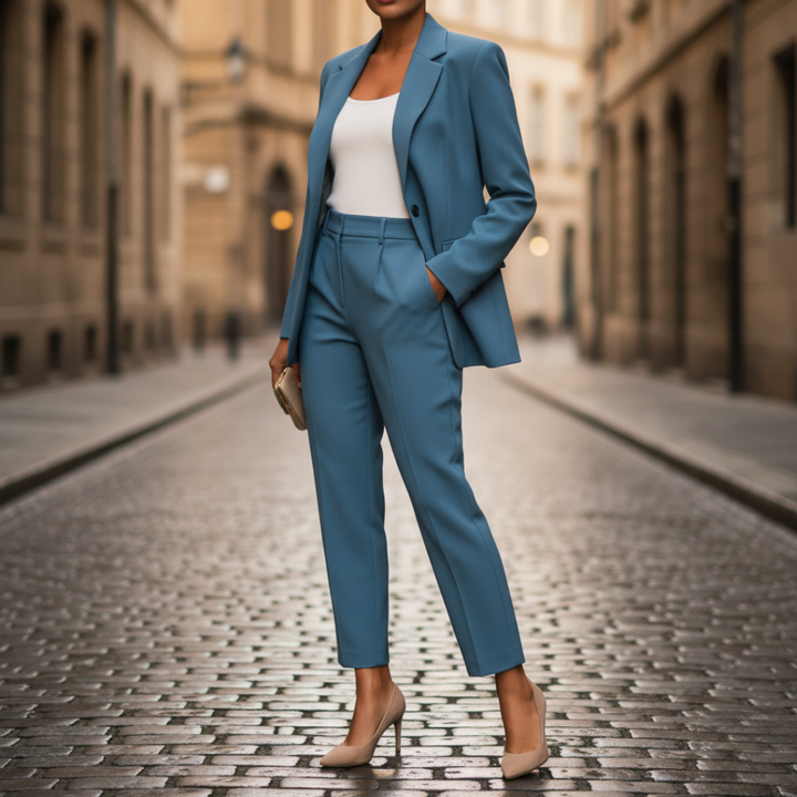 Damen Business Anzug Set Blazer Hose Elegant | Vestea